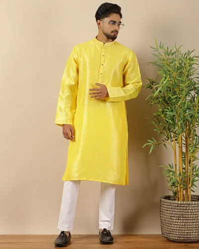 Art Silk Embroidered  Kurta