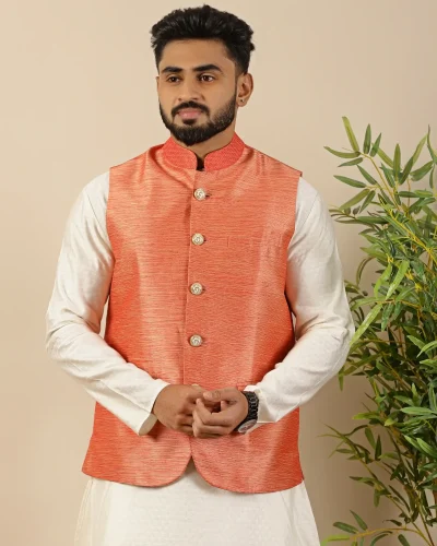 Saffron Nehru Jacket