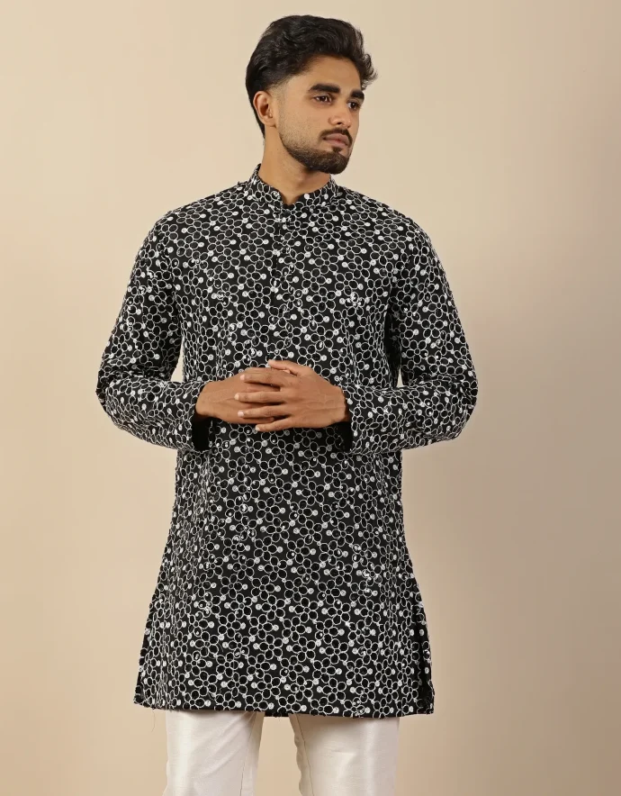 Zari Embroidery Short Kurta