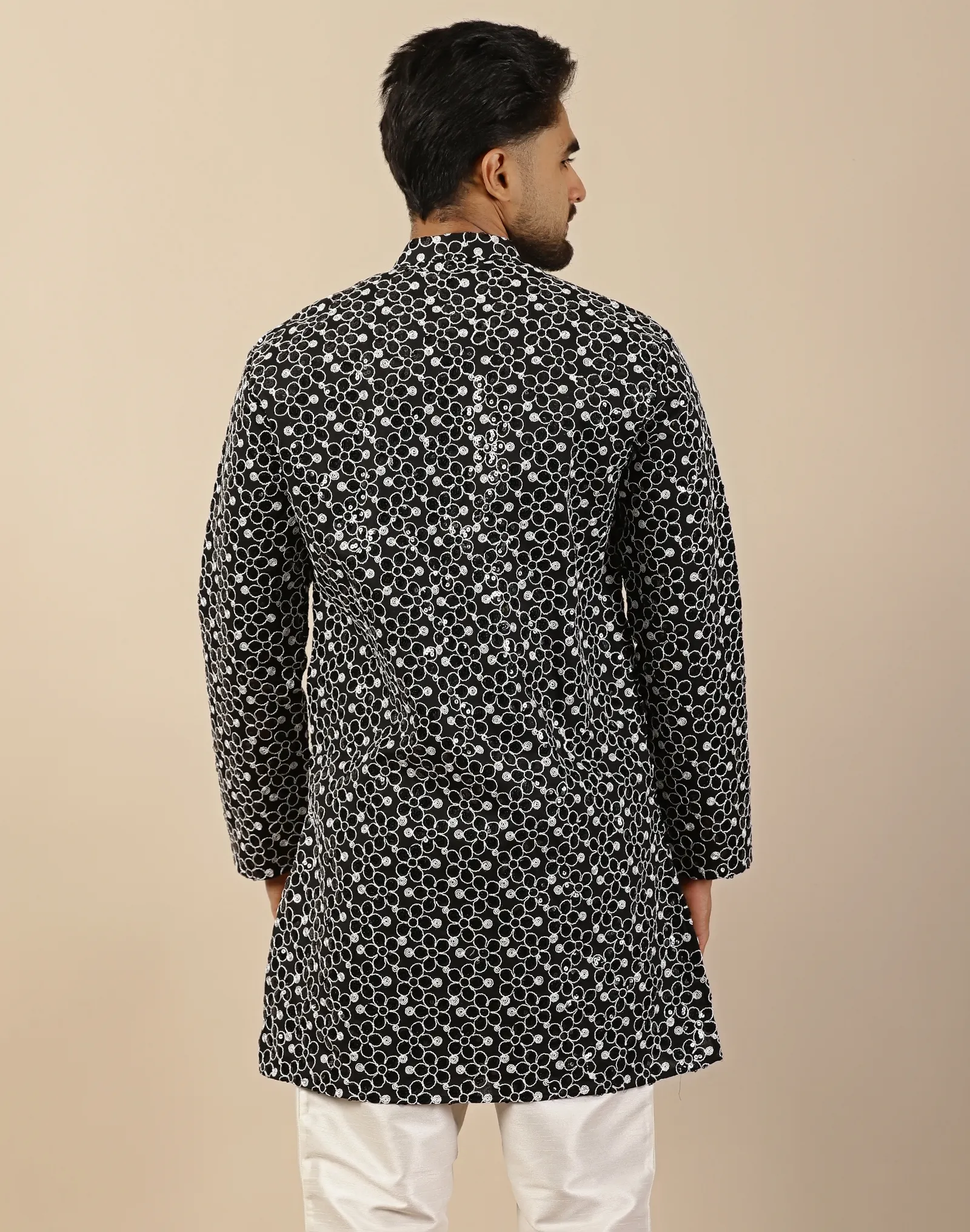 Zari Embroidery Short Kurta - House of Cocoon (3)