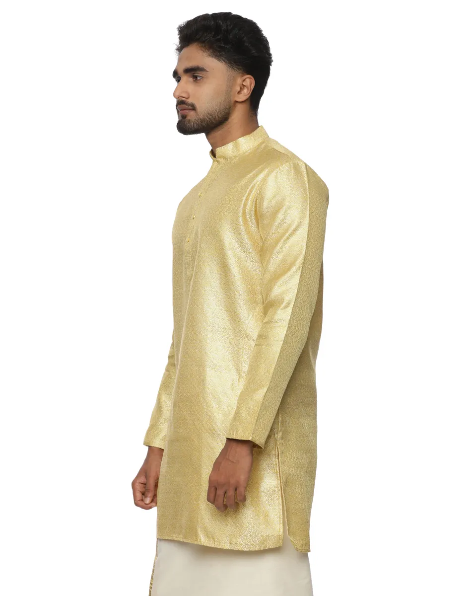 Maurya Vastra Golden Brocade Short Kurta - House of Cocoon (3)