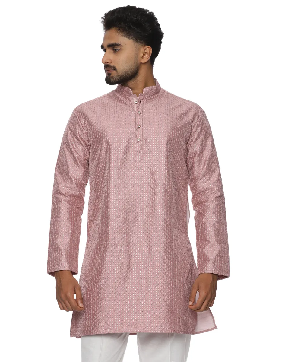 Maurya Vastra Rose Textured Kurta - House of Cocoon (2)