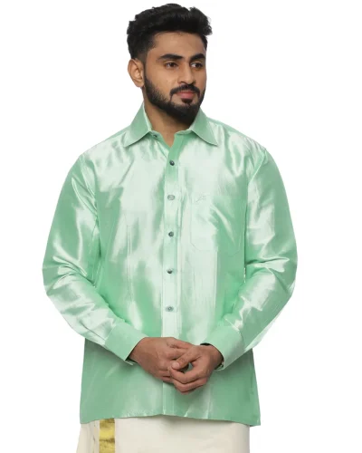 Scotwilson Green Pure Silk Shirt