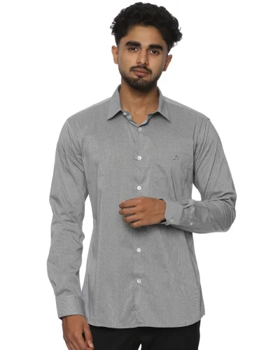Scotwilson Grey Textured Classic Shirt