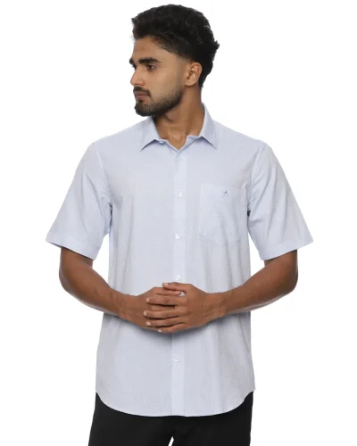 Scotwilson Sky Blue Half Sleeve Shirt