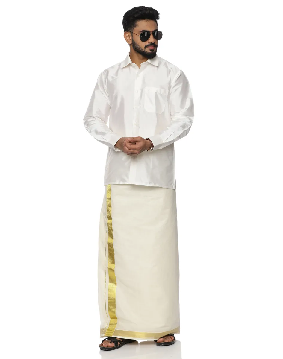 Warrior Ivory Classic Silk Shirt - House of Cocoon (5)