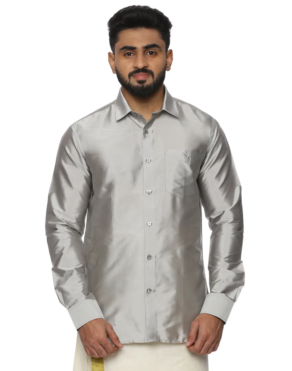 Warrior Silver Ash Silk Shirt - House of Cocoon (2)