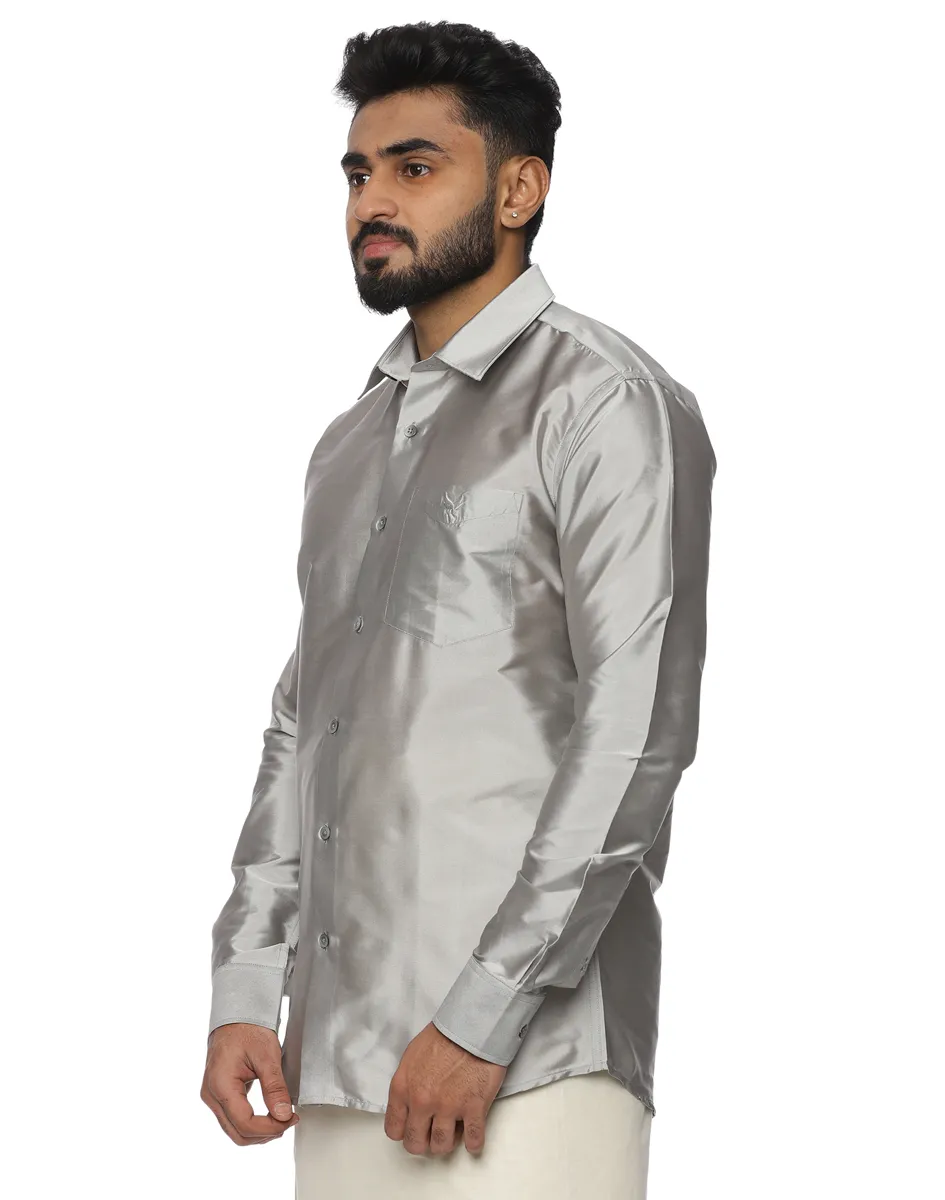 Warrior Silver Ash Silk Shirt - House of Cocoon (3)