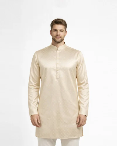 Maurya Vastra Classic Gold Designer Brocade Kurta
