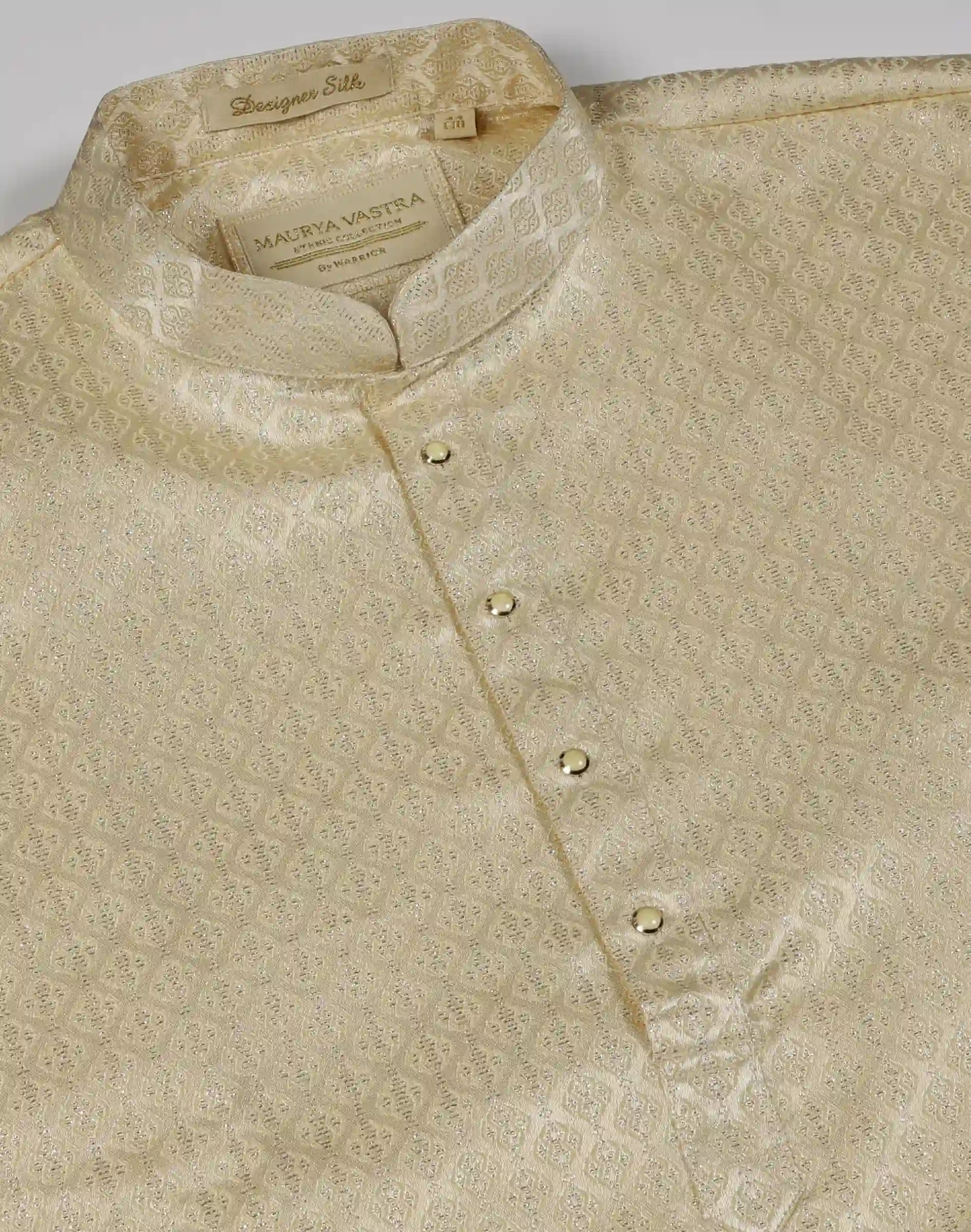 Maurya Vastra Classic Gold Designer Brocade Kurta (3)