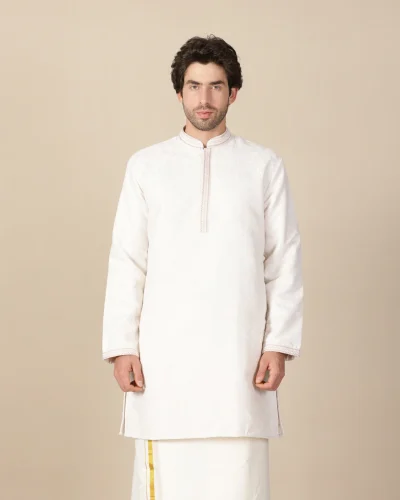 Maurya Vastra Men’s Elegant Off-White Ethnic Kurta