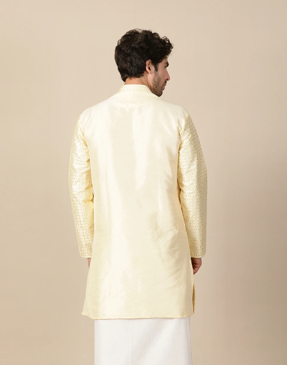 Maurya Vastra Royal Cream Embroidered Kurta (3)