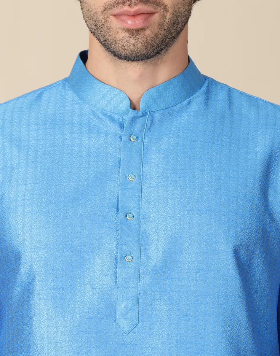 Maurya Vastra Sky Blue Ethnic Kurta (1)