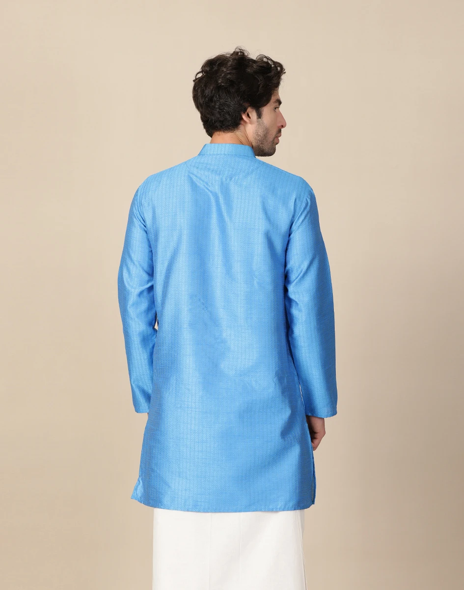 Maurya Vastra Sky Blue Ethnic Kurta (3)