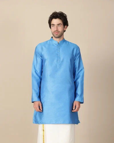 Maurya Vastra Sky Blue Ethnic Kurta