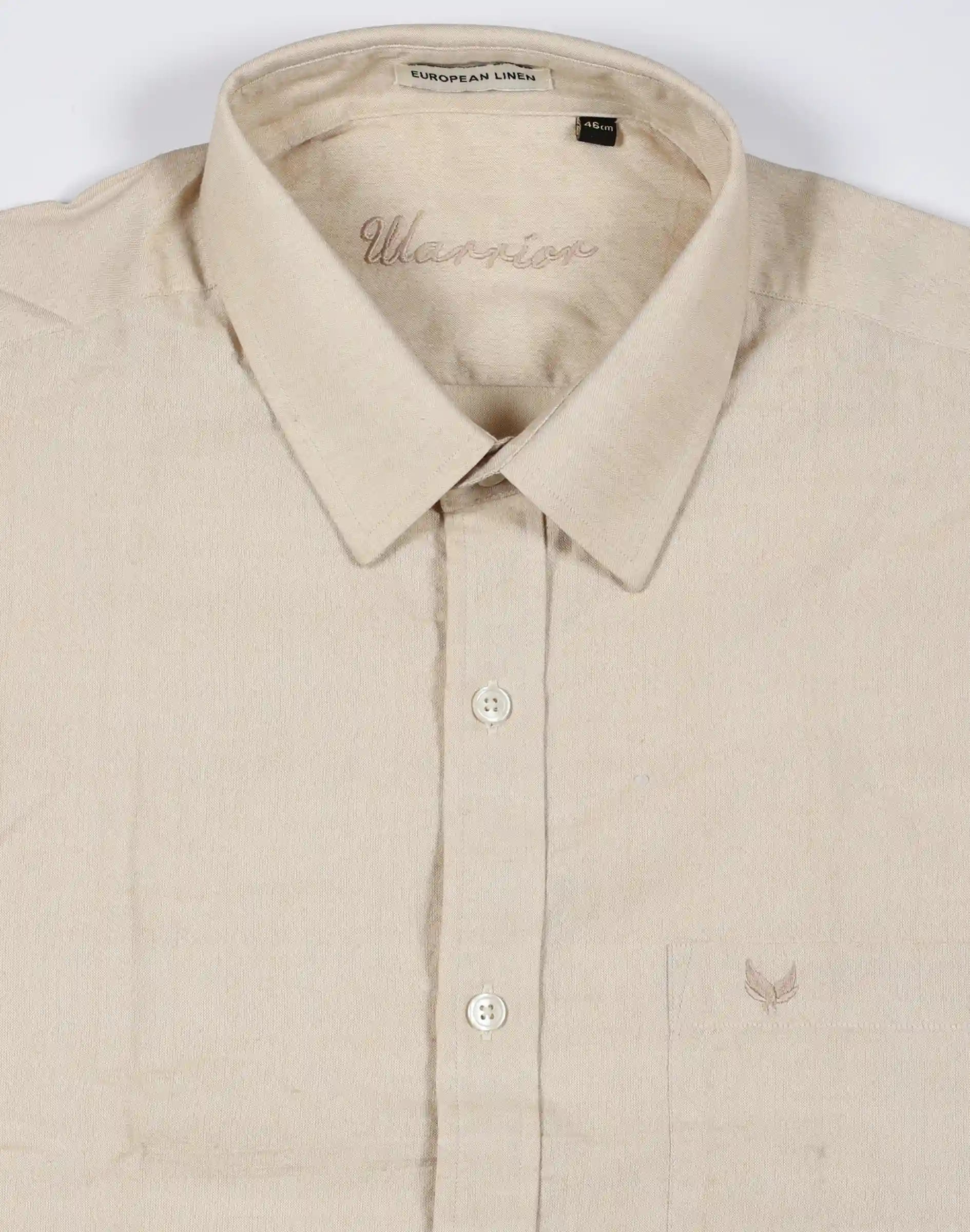 Warrior Beige Classic Full Sleeve Formal Shirt (3)