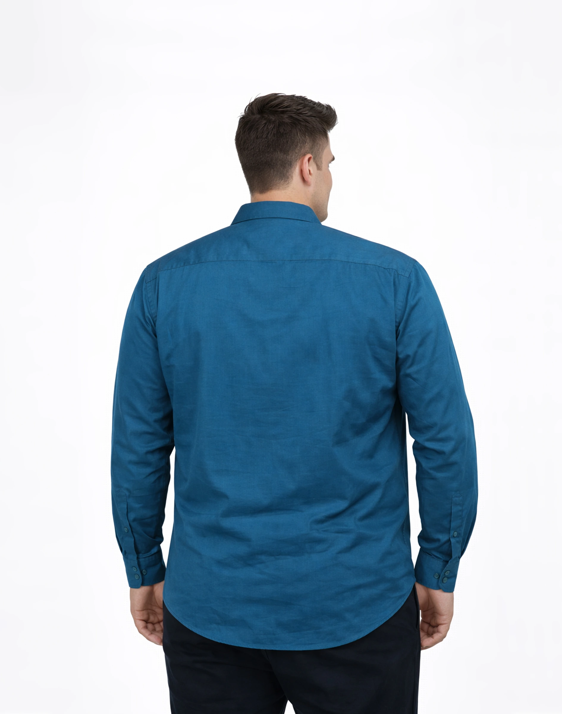 Warrior Teal Blue Premium Full Sleeve Silk Shirt (2)