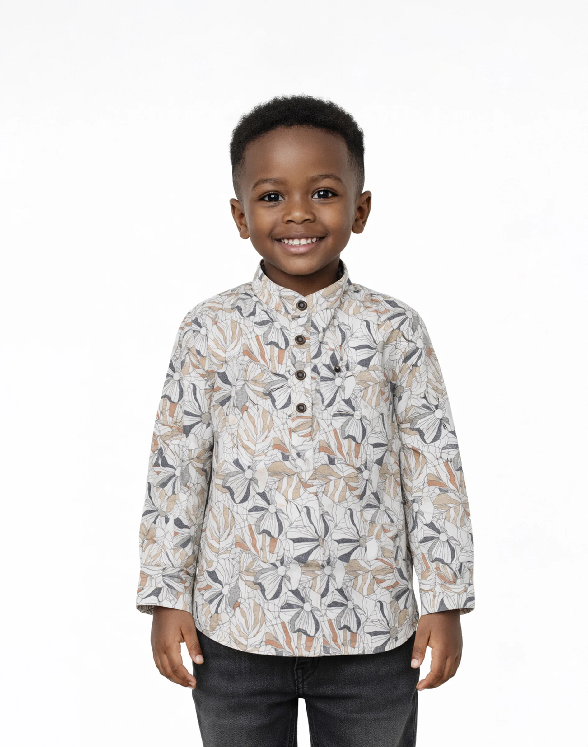 Warrior Kid’s Floral Print Urban Kurta (1)