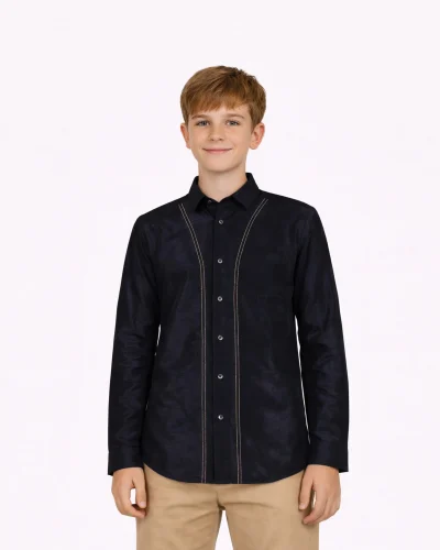 Warrior Midnight Blue Designer Silk Shirt