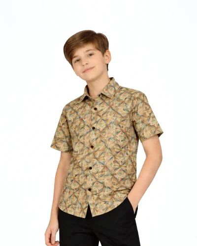 Warrior Multi-Tone Geometric Printed Casual Shirt