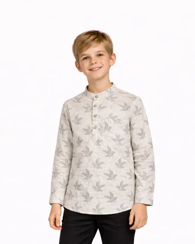 Jr. Warrior Cotton Printed Kurta