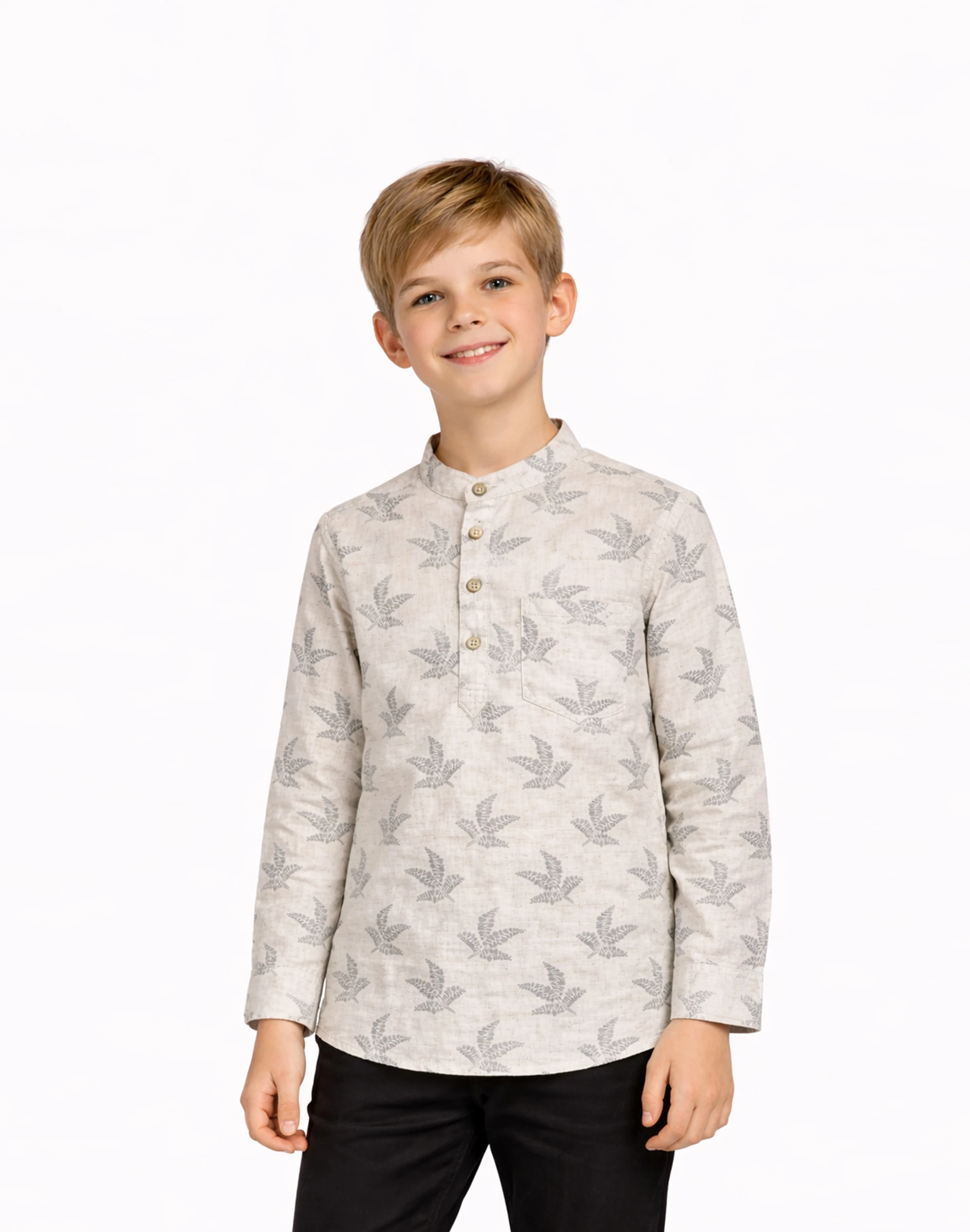 Jr. Warrior Cotton Printed Kurta (1)