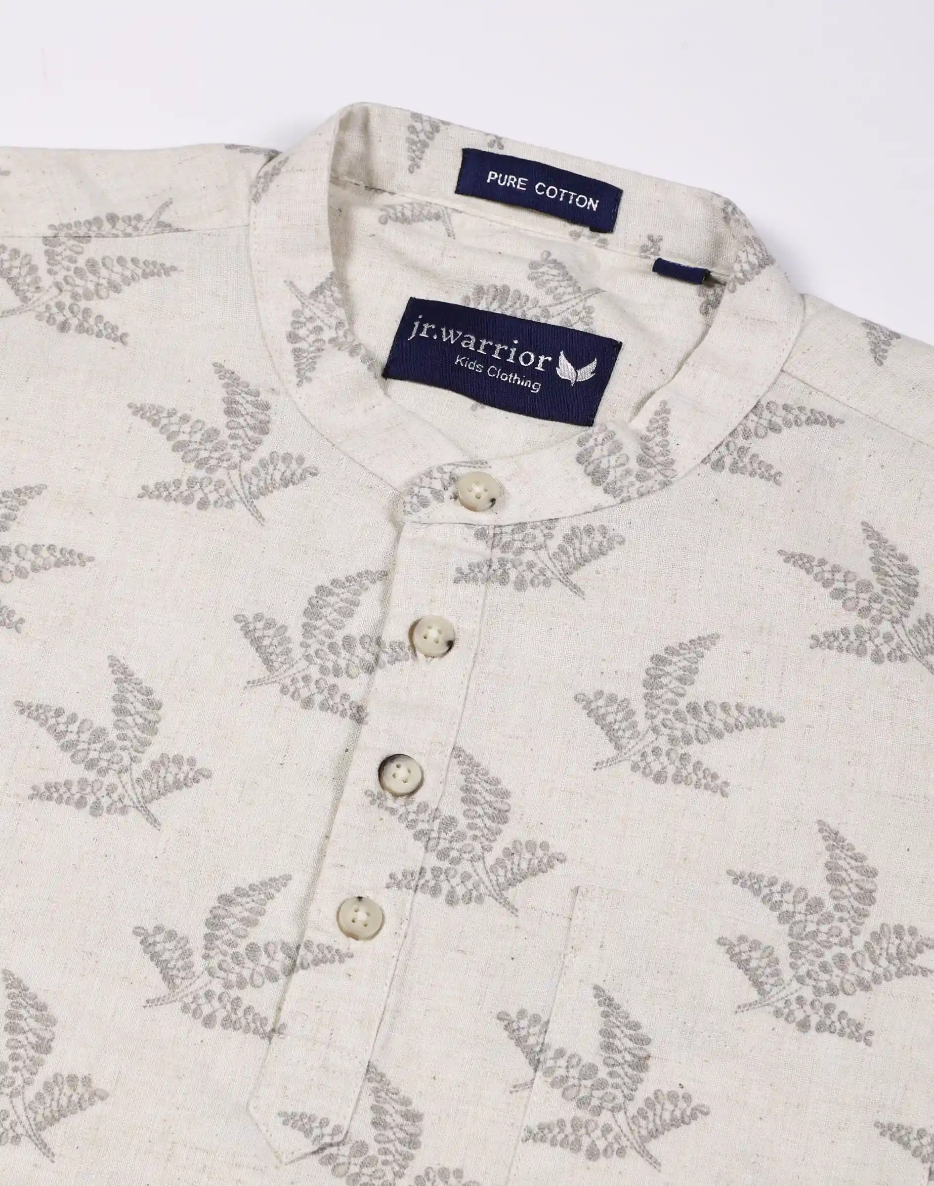 Jr. Warrior Cotton Printed Kurta (3)