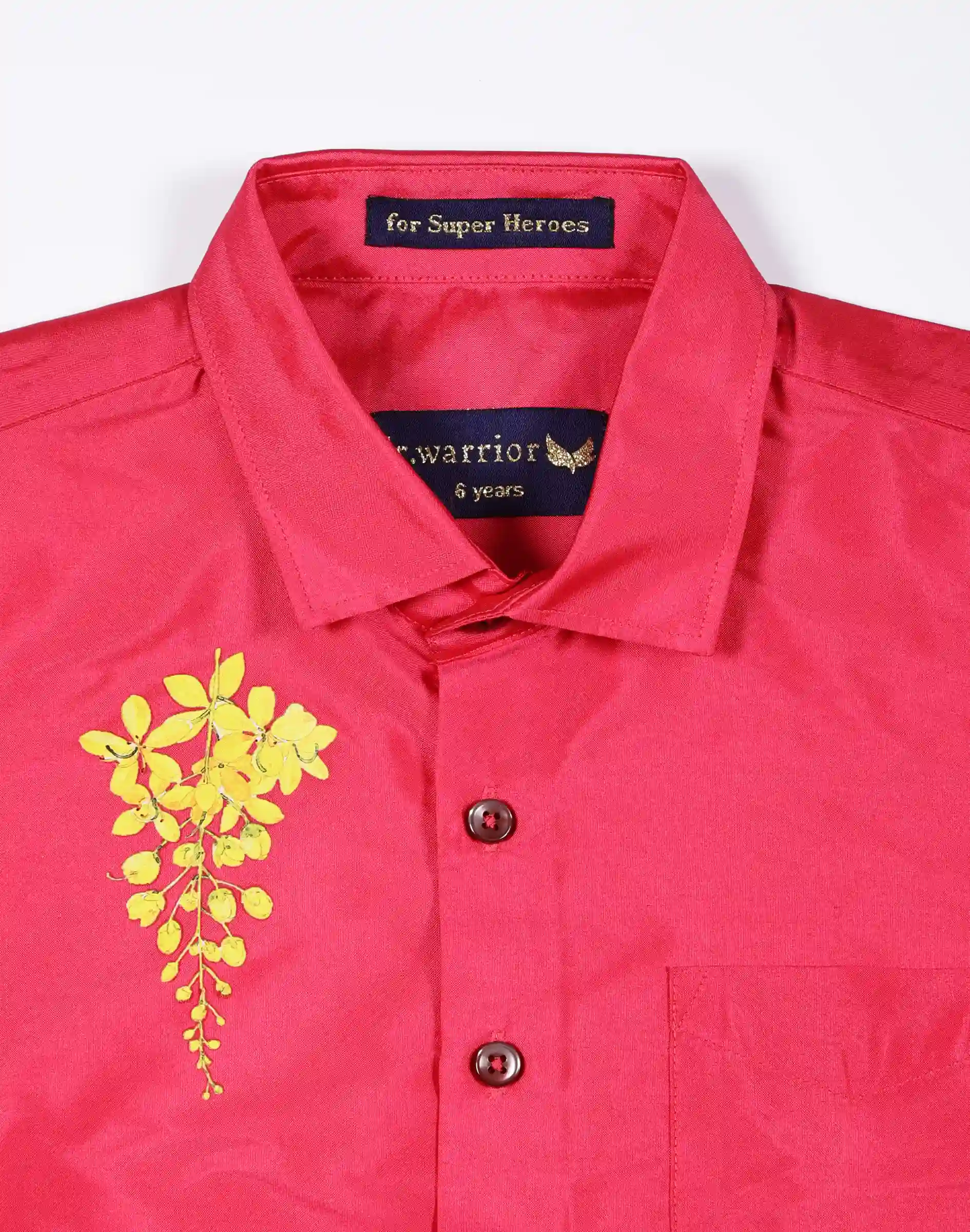 Jr. Warrior Kids Fuchsia Floral Accent Premium Shirt (3)
