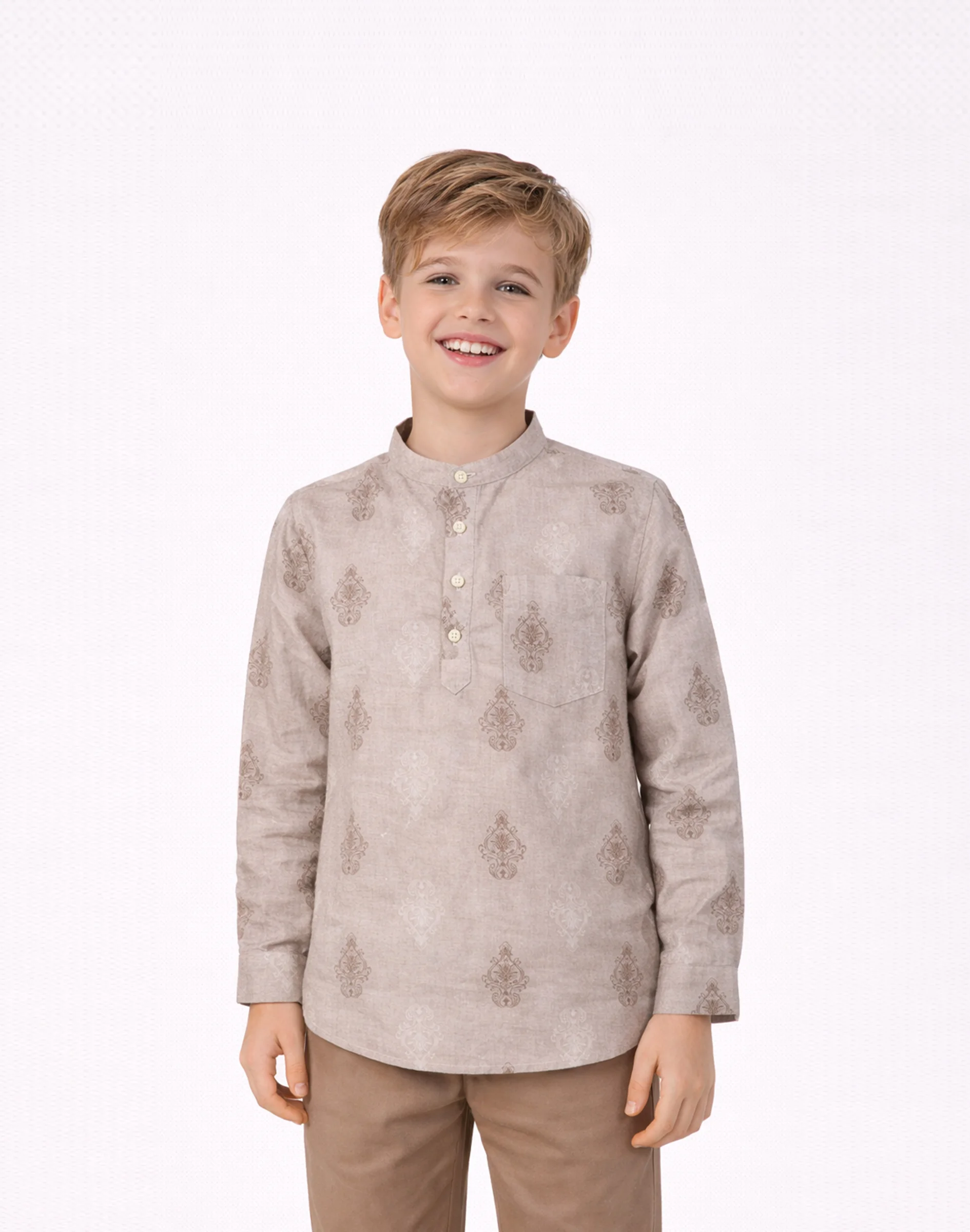 Jr. Warrior Kids Printed Urban Kurtha (3)