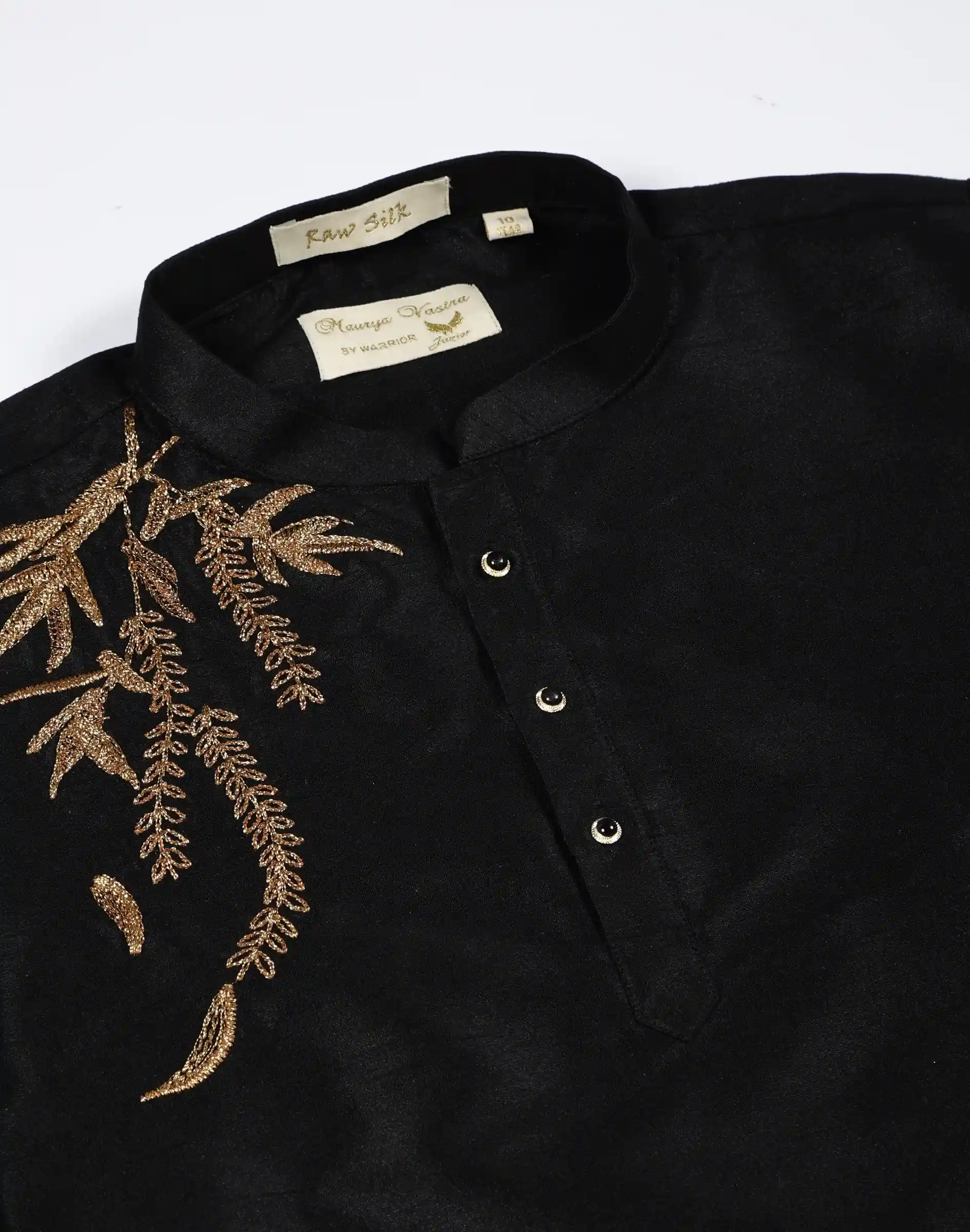 Maurya Vastra Black Embroidered Festive Kurta (3)