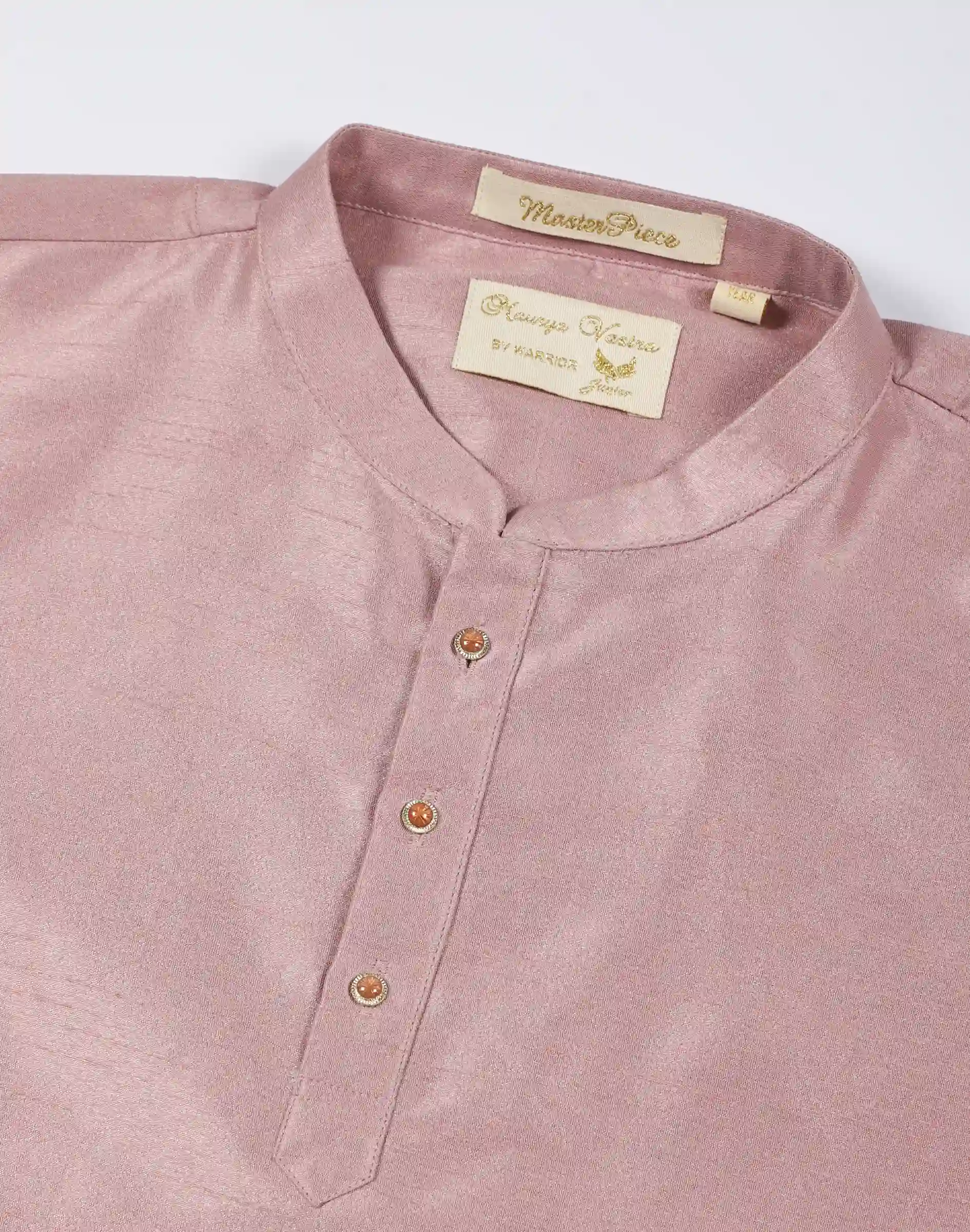 Maurya Vastra Boys Dusty Rose Pink Silk Kurta (1)