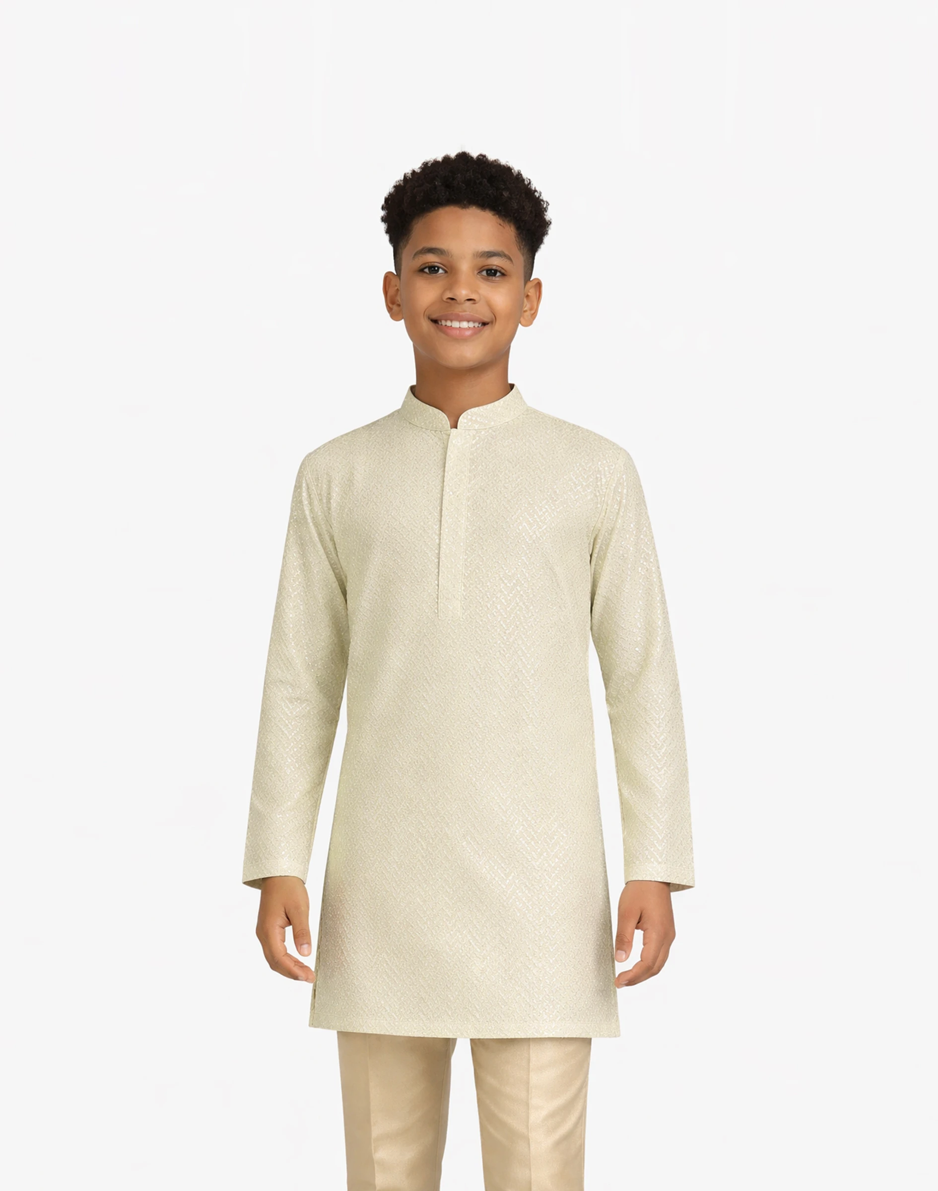 Maurya Vastra Boys Off White Premium Chikankari Kurta (1)