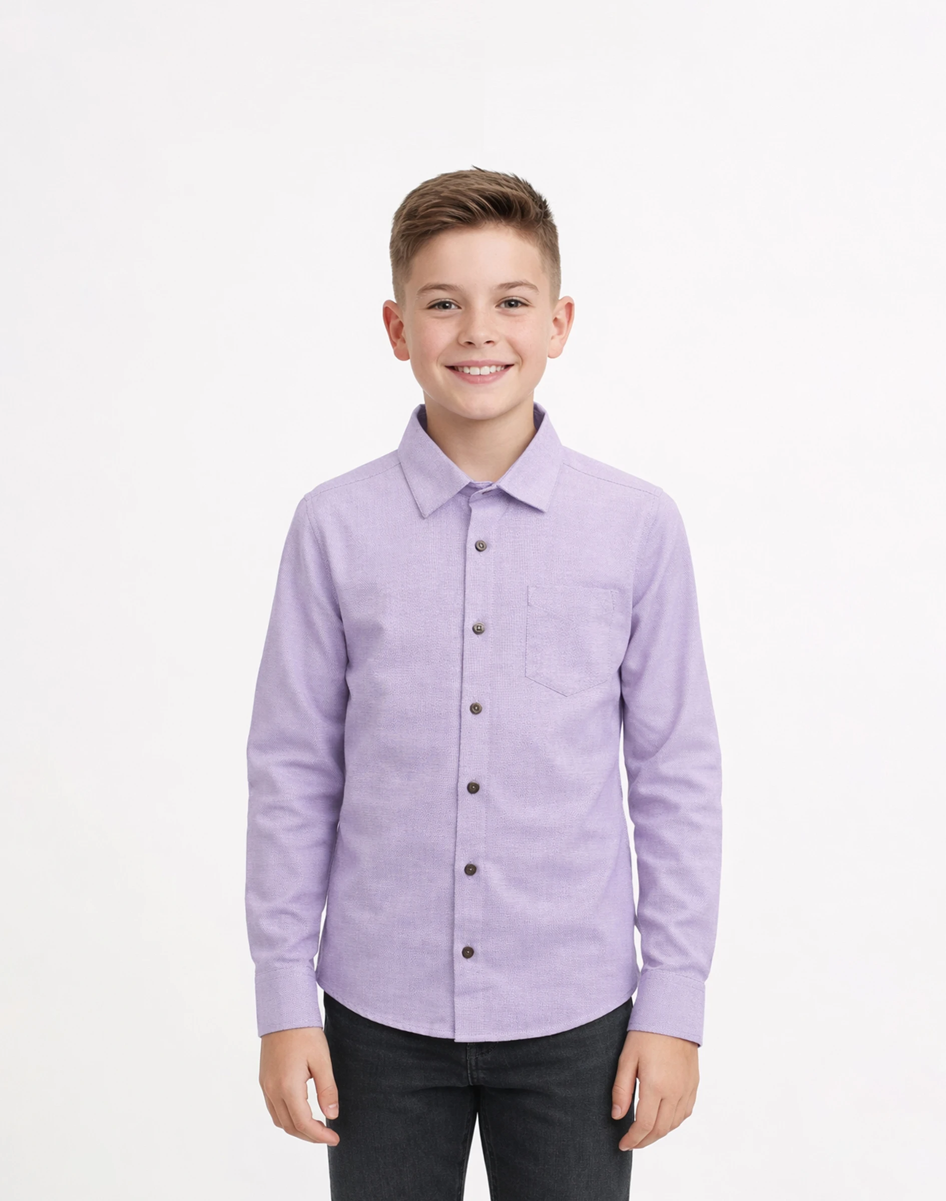Maurya Vastra Classic Lavender Giza Cotton Kids Shirt (1)