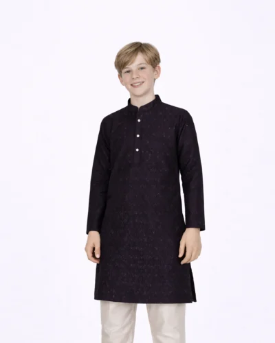 Maurya Vastra Deep Plum Embroidered Designer Kurta