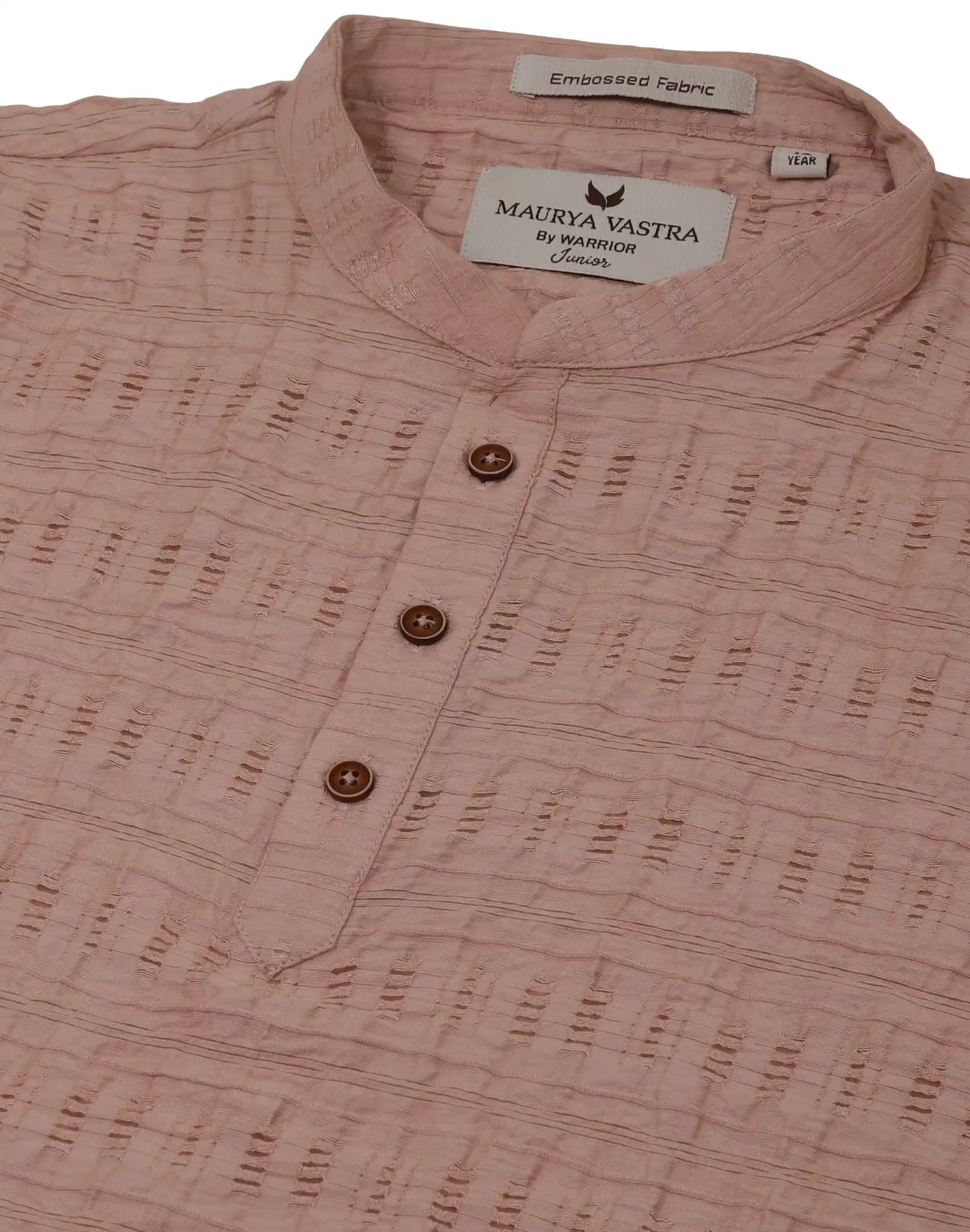 Maurya Vastra Dusty Pink Textured Kids Festive Kurta (1)