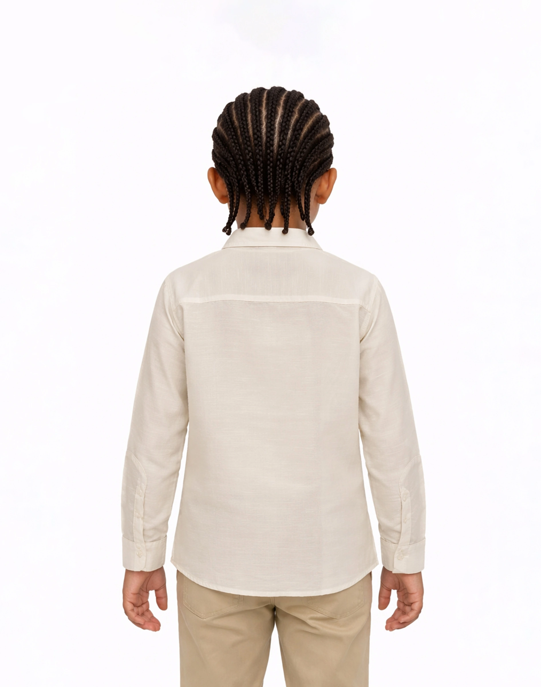 Maurya Vastra Ivory Gold Embroidered Panel Kids Shirt (2)