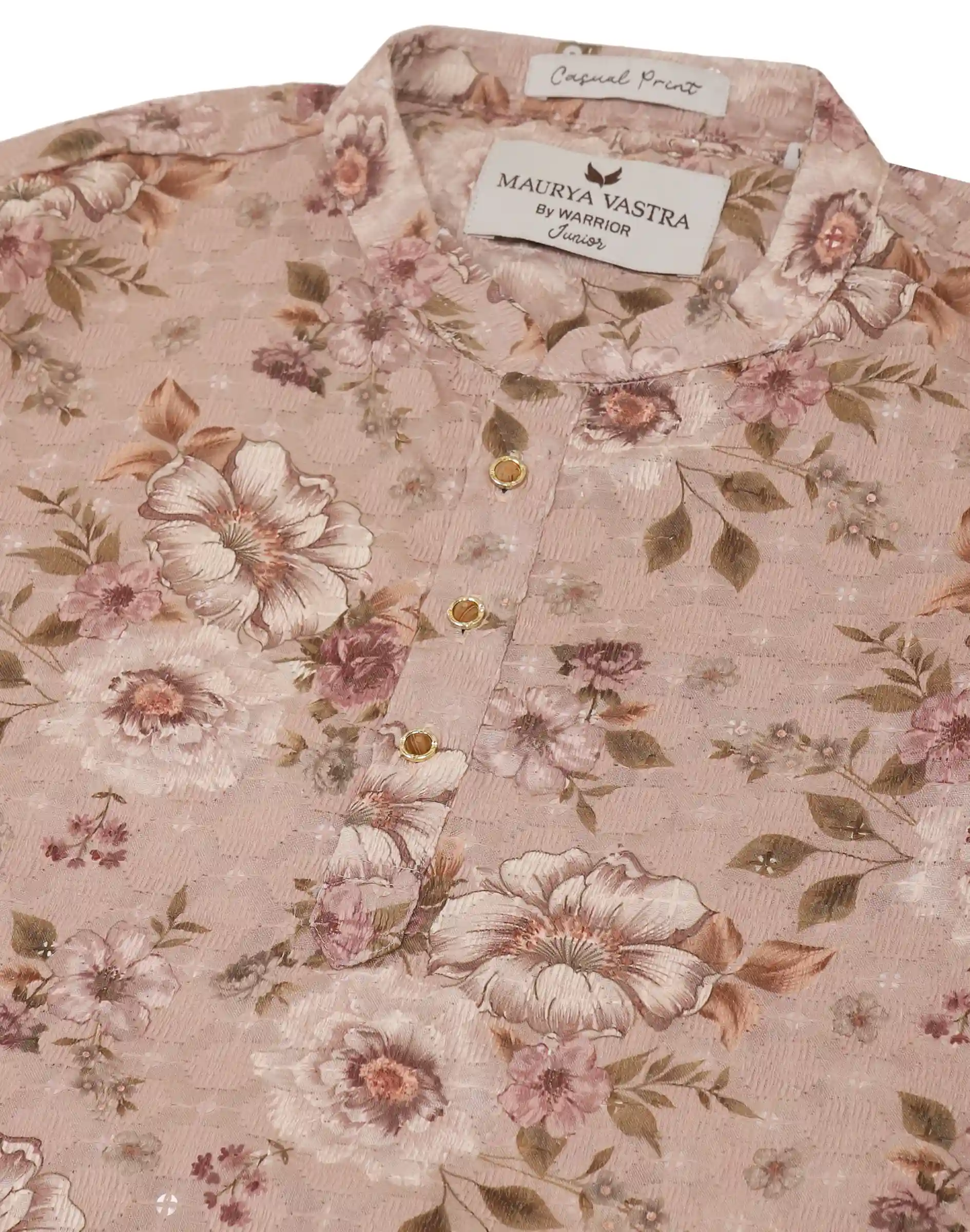 Maurya Vastra Kid’s Blush Pink Chikankari Long Kurta (3)
