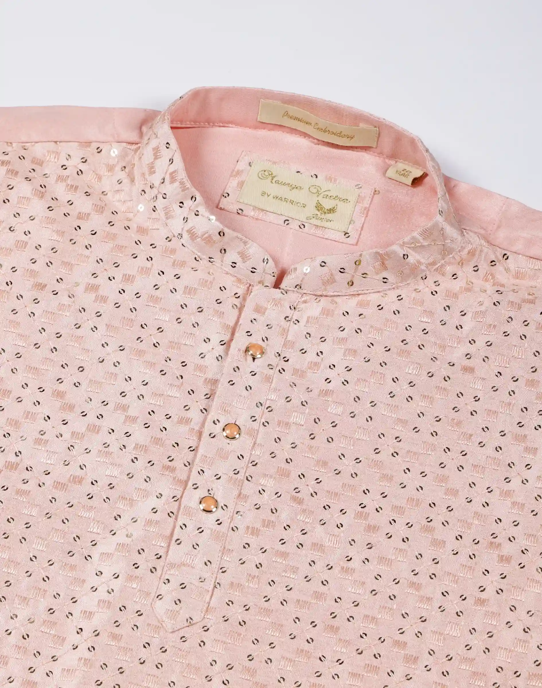 Maurya Vastra Kids Blush Pink Sequin Festive Kurta (3)