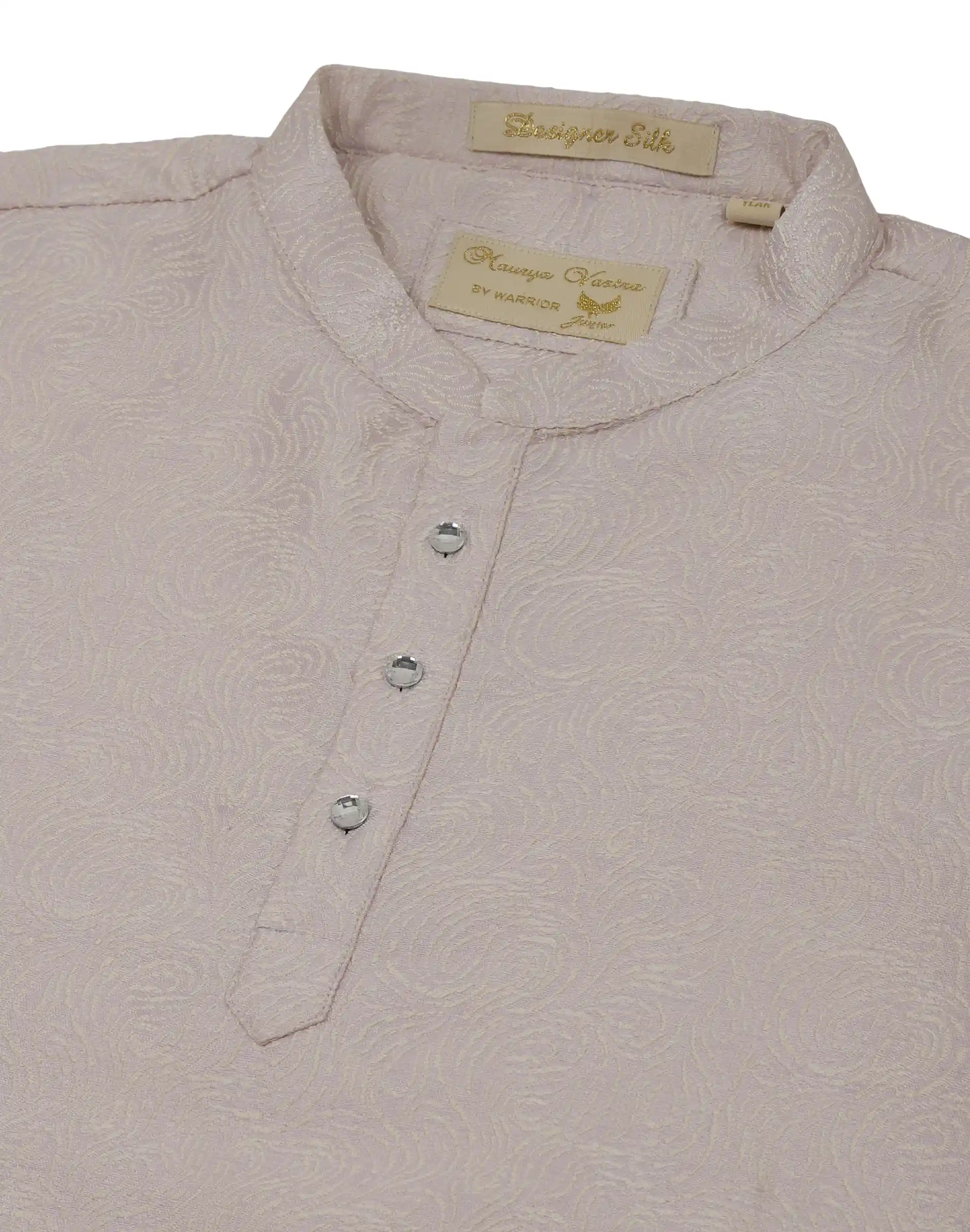 Maurya Vastra Kid’s Dusty Rose Brocade Kurta (3)