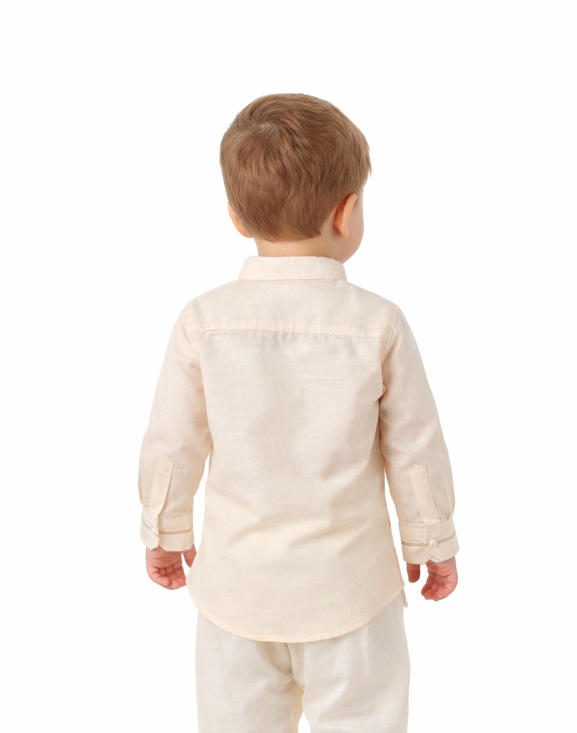 Maurya Vastra Kid’s Ivory Gold Embroidered Kurta (2)