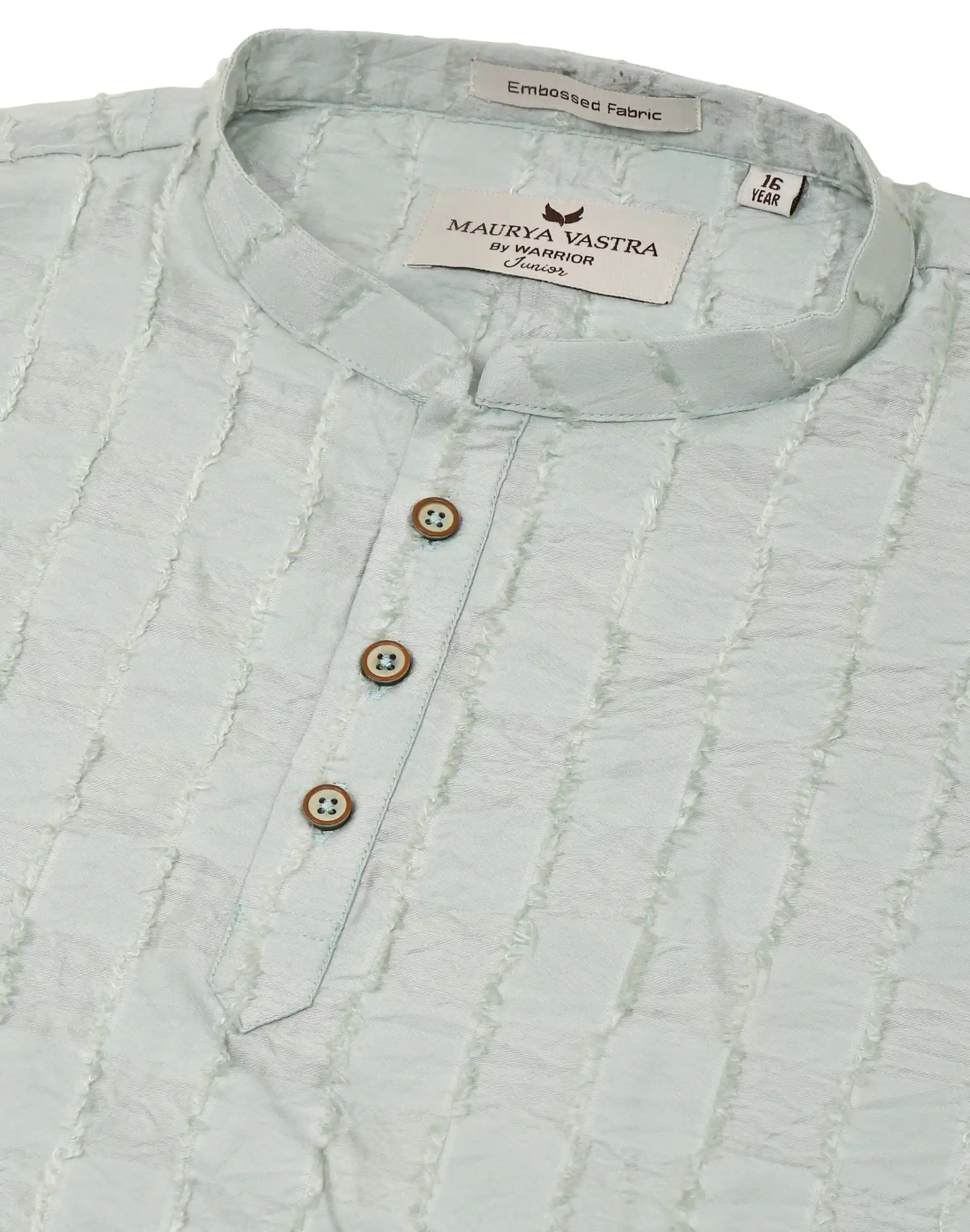 Maurya Vastra Mint Grey Classic Kids Festive Kurta (3)