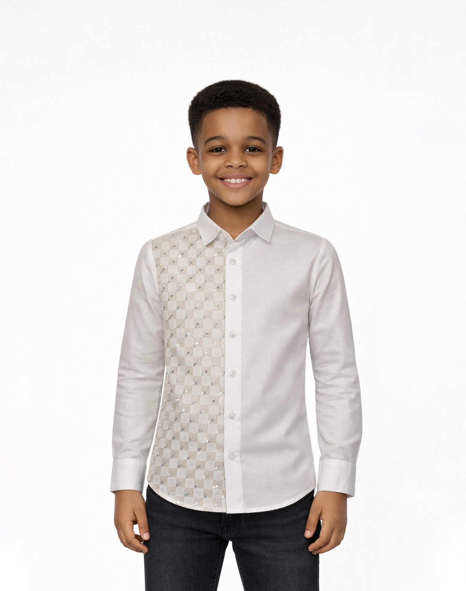 Scotwilson Ivory Panel Embroidered Kids Festive Full Sleeve (1)