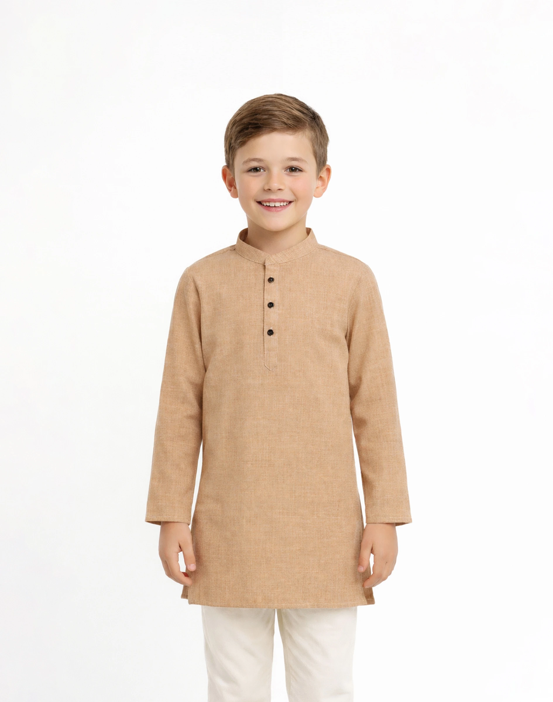 Warrior Beige Kids Kurta – Timeless Festive Wear (1)