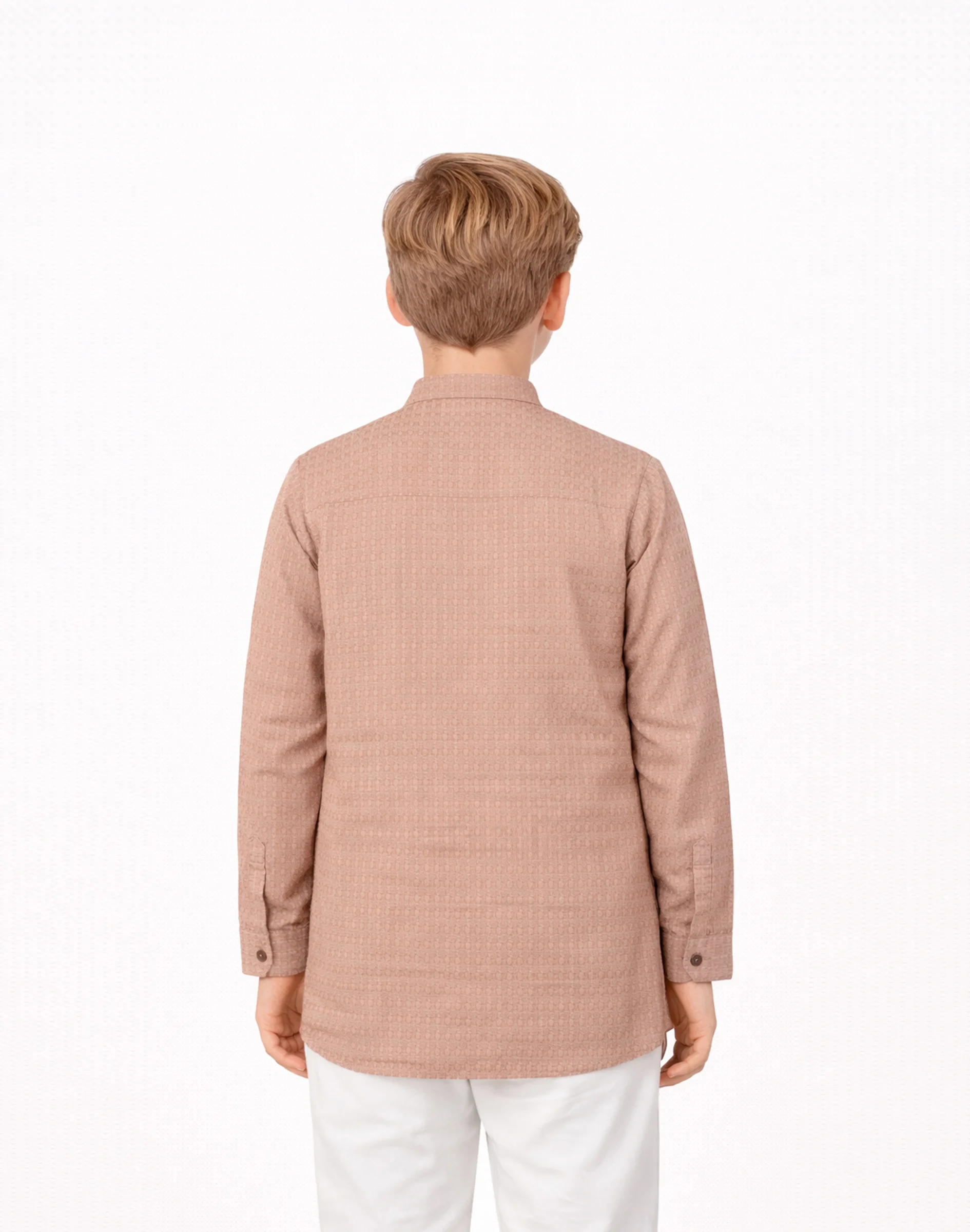 Warrior Boys Cotton Peach Textured Ethnic Kurta (2)