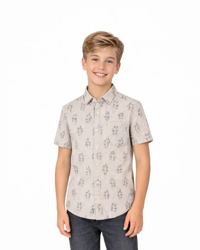 Warrior Kids Ash Bloom Printed Half Sleeve Shirt