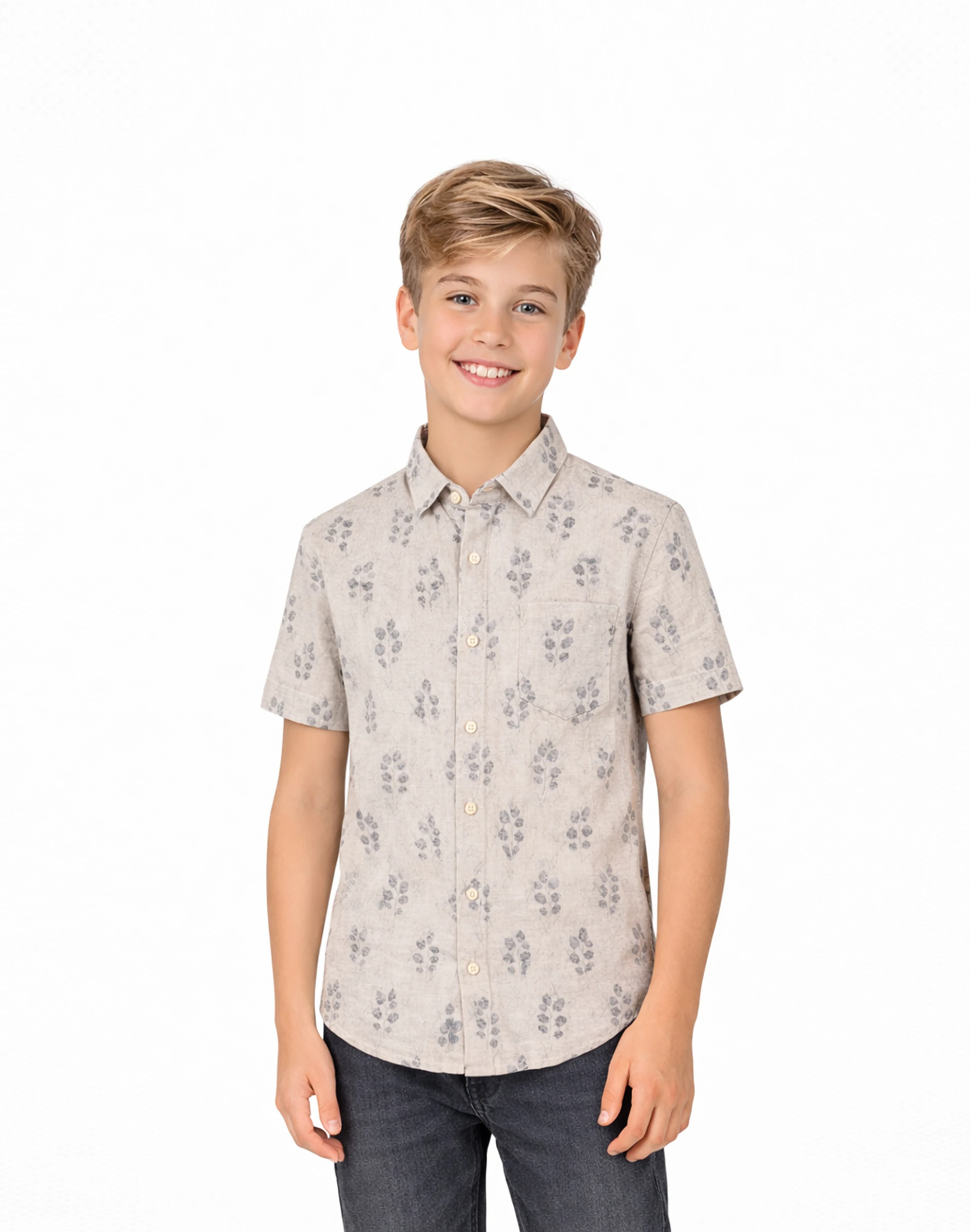 Warrior Kids Ash Bloom Printed Half Sleeve Shirt (3)