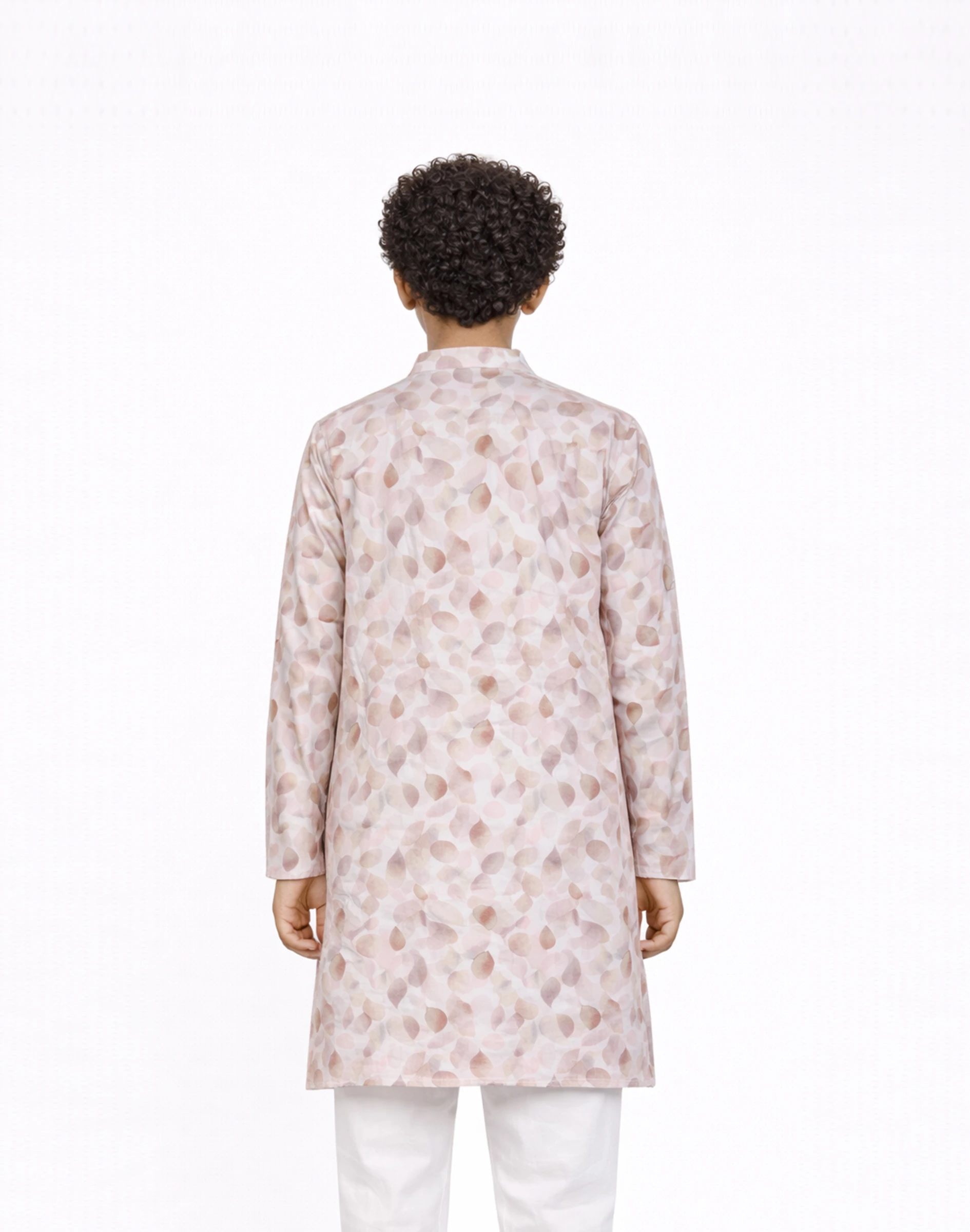 Warrior Kids Blush Leafscape Printed Kurta (2)