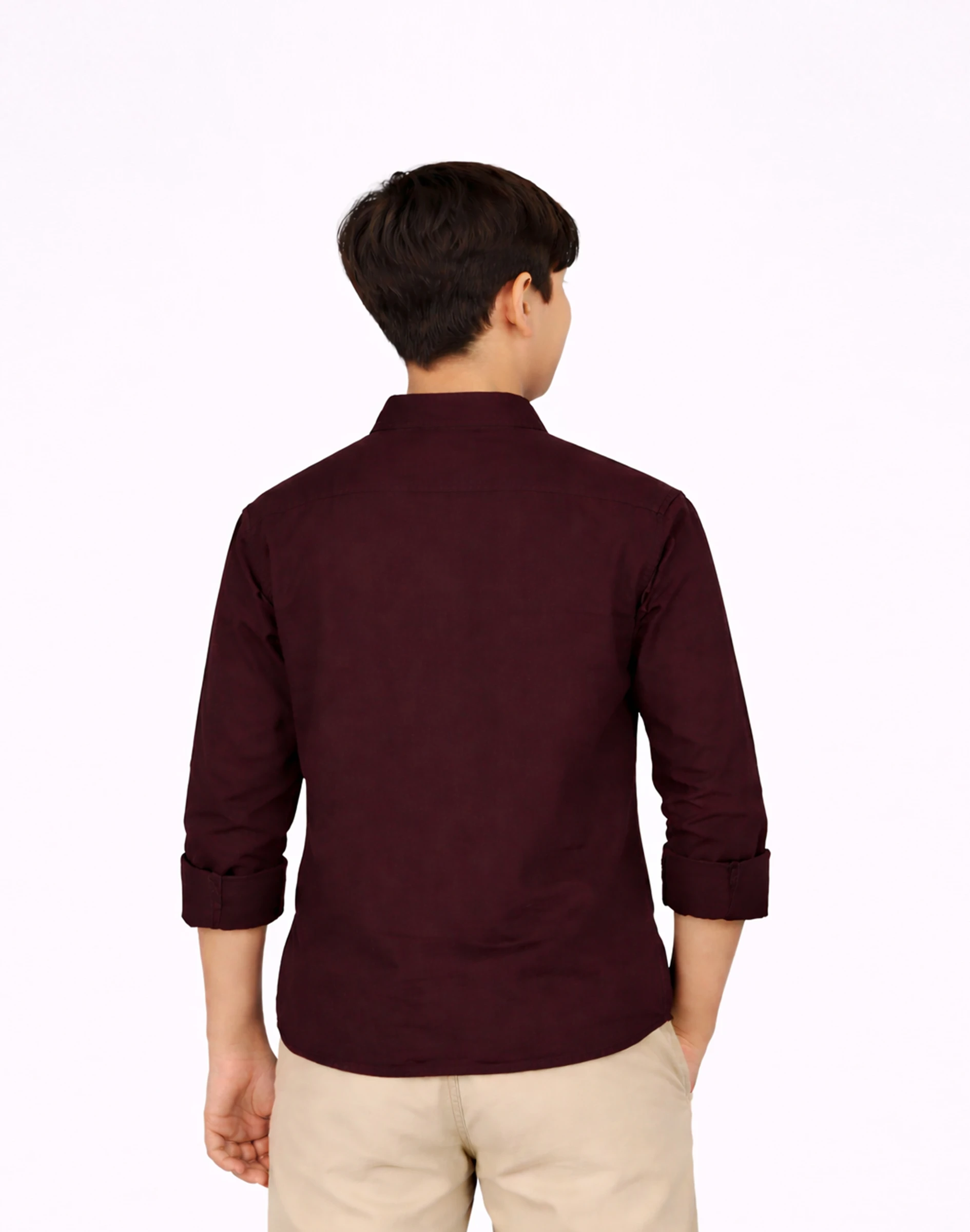 Warrior Kids Deep Maroon Mandarin Collar Kurta (2)