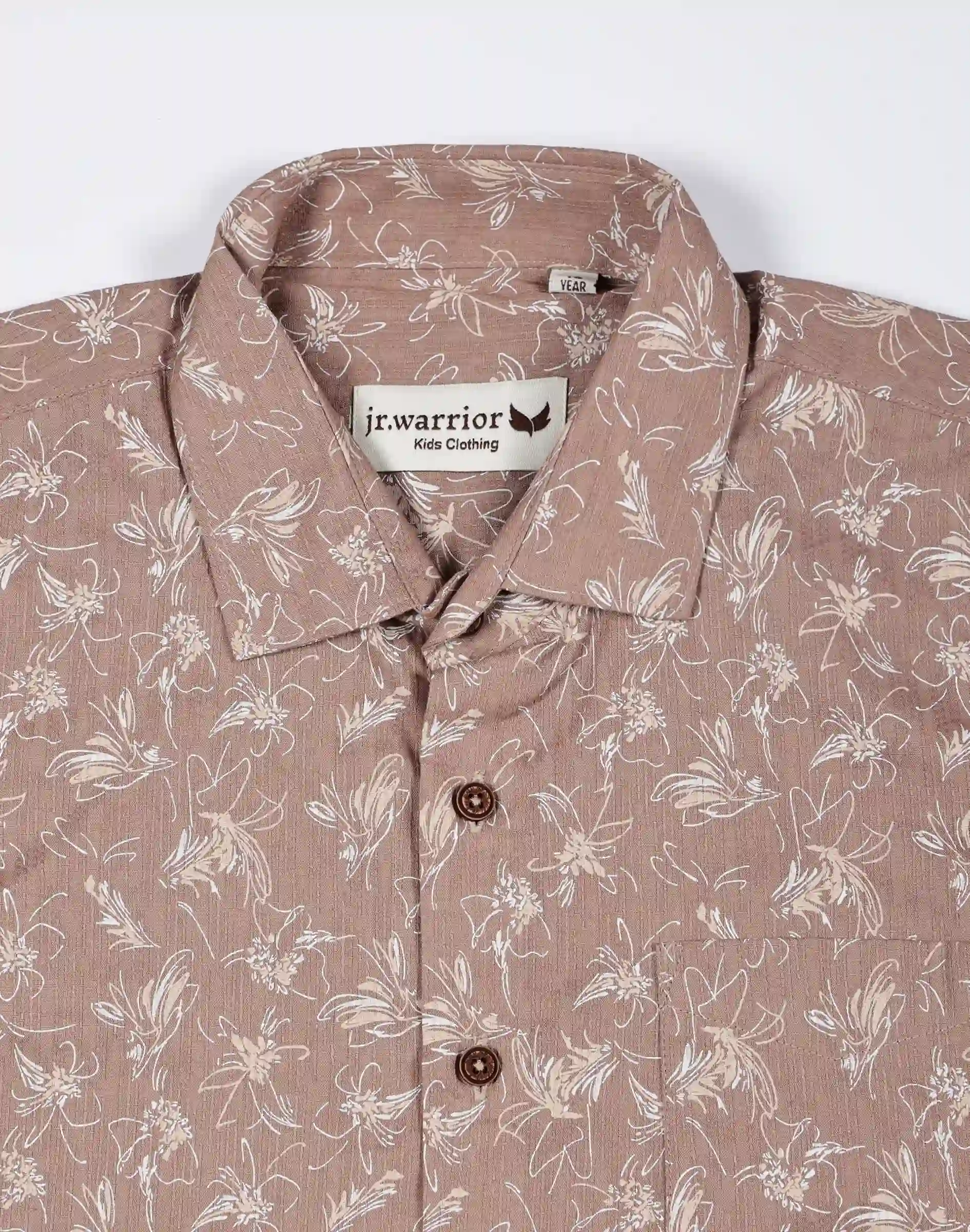 Warrior Kids Dusty Rose Floral Printed Shirt (3)