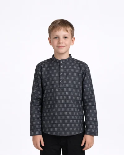Warrior Kids Midnight Mosaic Textured Urban Kurta